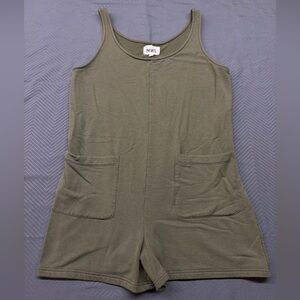 Madewell Women’s Olive Green Romper Size S 3”